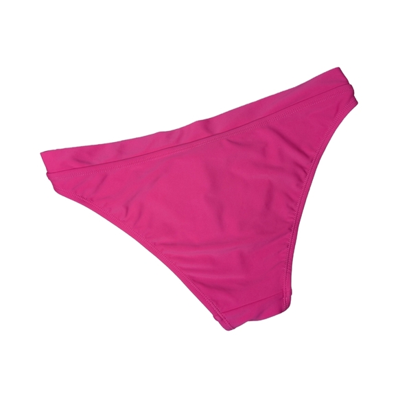 Byron Bay Swim Bottom - Claire V-Front Ruffled Detail In Azalea Pink Size 8 NWT - Picture 5 of 9